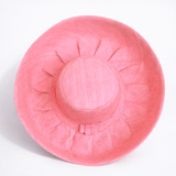 Raffia Curve Brim Hat Standard Brim in Melon Pink Madagascan