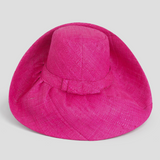 Raffia Curve Brim Hat Standard Brim in Mulberry Madagascan