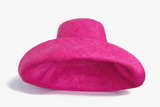Raffia Curve Brim Hat Standard Brim in Mulberry Madagascan