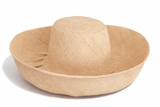 Raffia Curve Brim Hat Standard Brim in Natural Madagascan