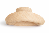 Raffia Curve Brim Hat Standard Brim in Natural Madagascan