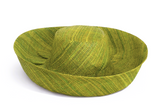 Raffia Curve Brim Hat Standard Brim in Olive Green Madagascan