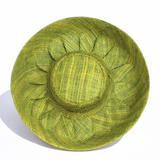 Raffia Curve Brim Hat Standard Brim in Olive Green Madagascan