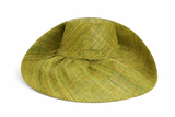 Raffia Curve Brim Hat Standard Brim in Olive Green Madagascan