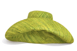 Raffia Curve Brim Hat Standard Brim in Olive Green Madagascan