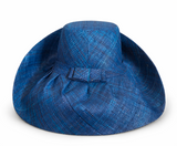 Raffia Curve Brim Hat Standard Brim in Sea Blue Madagascan