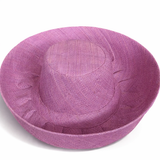 Raffia Curve Brim Hat Standard Brim in Mauve Madagascan