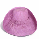 Raffia Curve Brim Hat Standard Brim in Mauve Madagascan