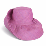 Raffia Curve Brim Hat Standard Brim in Mauve Madagascan