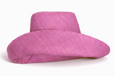 Raffia Curve Brim Hat Standard Brim in Mauve Madagascan