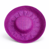Raffia Curve Brim Hat Standard Brim in Grape Madagascan