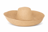 Raffia Curve Brim Hat Large Brim in Sand Madagascan