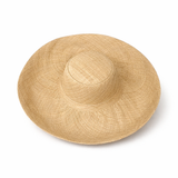 Raffia Curve Brim Hat Large Brim in Sand Madagascan