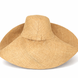 Raffia Curve Brim Hat Large Brim in Sand Madagascan