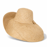 Raffia Curve Brim Hat Large Brim in Sand Madagascan