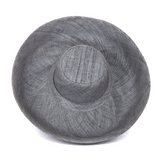 Raffia Curve Brim Hat Large Brim in Anchor Grey Madagascan