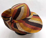 Raffia Curve Brim Hat Standard Brim in Butterscotch Madagascan
