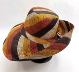 Raffia Curve Brim Hat Standard Brim in Butterscotch Madagascan
