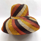 Raffia Curve Brim Hat Standard Brim in Butterscotch Madagascan