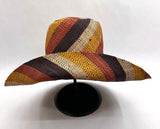 Raffia Curve Brim Hat Standard Brim in Butterscotch Madagascan