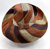 Raffia Curve Brim Hat Standard Brim in Chocolate Box Madagascan