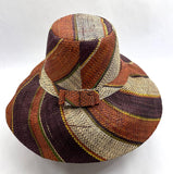 Raffia Curve Brim Hat Standard Brim in Chocolate Box Madagascan