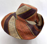 Raffia Curve Brim Hat Standard Brim in Chocolate Box Madagascan