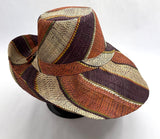 Raffia Curve Brim Hat Standard Brim in Chocolate Box Madagascan