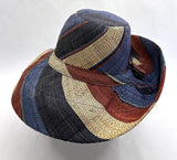 Raffia Curve Brim Hat Standard Brim in Fizzy Cola Madagascan