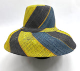 Raffia Curve Brim Hat Standard Brim in Gum Drops Madagascan