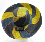 Raffia Curve Brim Hat Standard Brim in Gum Drops Madagascan