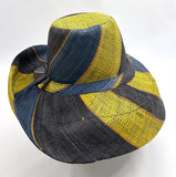 Raffia Curve Brim Hat Standard Brim in Gum Drops Madagascan