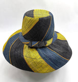 Raffia Curve Brim Hat Standard Brim in Gum Drops Madagascan