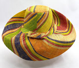 Raffia Curve Brim Hat Standard Brim in Jelly Beans Madagascan