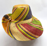 Raffia Curve Brim Hat Standard Brim in Jelly Beans Madagascan