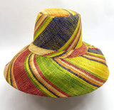 Raffia Curve Brim Hat Standard Brim in Jelly Beans Madagascan