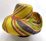 Raffia Curve Brim Hat Standard Brim in Jelly Beans Madagascan