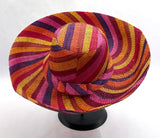 Raffia Curve Brim Hat Standard Brim in Lollipop Madagascan