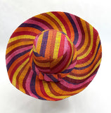 Raffia Curve Brim Hat Standard Brim in Lollipop Madagascan