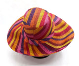 Raffia Curve Brim Hat Standard Brim in Lollipop Madagascan