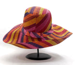 Raffia Curve Brim Hat Standard Brim in Lollipop Madagascan