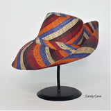 RAFFIA CURVE BRIM HAT STRIPED Madagascan