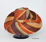 RAFFIA CURVE BRIM HAT STRIPED Madagascan
