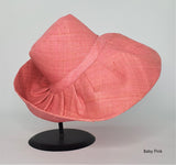 RAFFIA CURVE BRIM HAT BLOCK COLOURS Madagascan