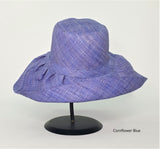 RAFFIA CURVE BRIM HAT BLOCK COLOURS Madagascan