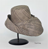 RAFFIA CURVE BRIM HAT BLOCK COLOURS Madagascan