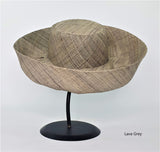 RAFFIA CURVE BRIM HAT BLOCK COLOURS Madagascan