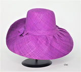 RAFFIA CURVE BRIM HAT BLOCK COLOURS Madagascan