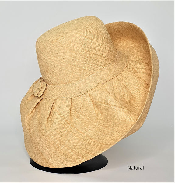 Raffia Curve Brim Hat in Natural Bags of the World
