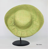 RAFFIA CURVE BRIM HAT BLOCK COLOURS Madagascan